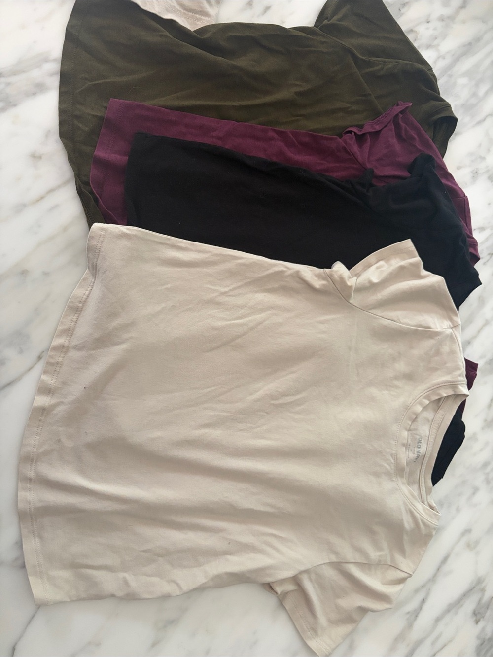 Women’s Crewneck Shortsleeve Set - Cream, Black, Plum, Olive